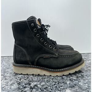 Carhartt Women’s Moc Toe Wedge Boots Size 7 Black Pre Owned